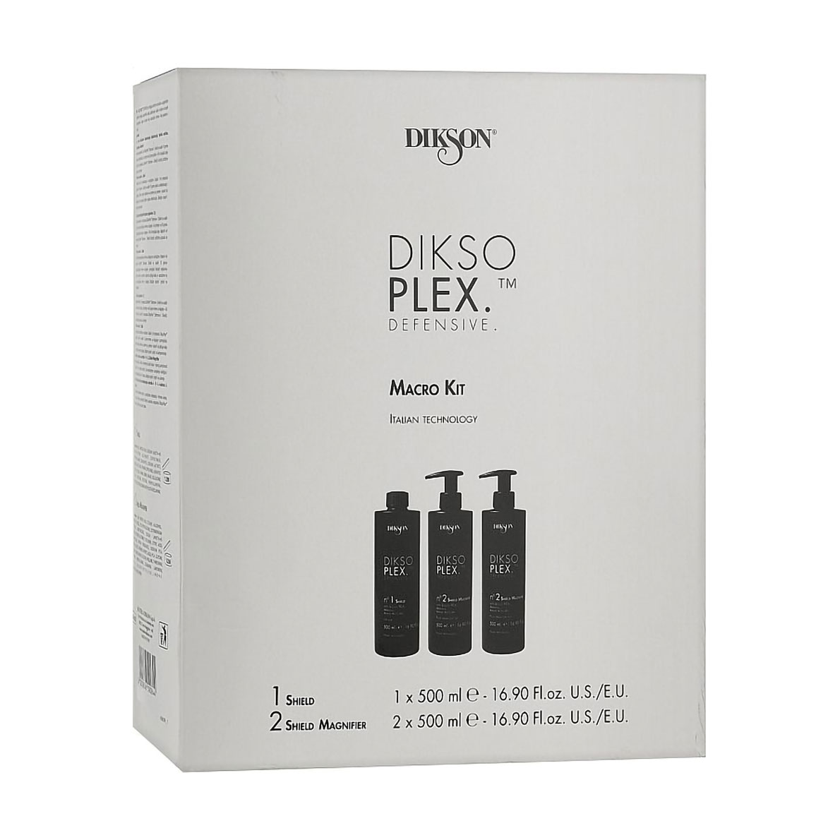 Набір для догляду за волоссям Dikson Dikso Plex Defensive Macro Kit (спецзасіб для волосся, 500 мл + рідкий крем для волосся, 2*500 мл)